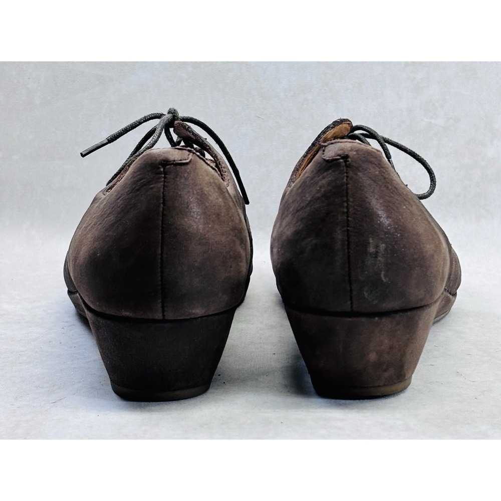 Kenneth Cole Gentle Soles NYE Wedge Lace Up Shoes Womens 8M Brown Leather Box - Picture 6 of 9